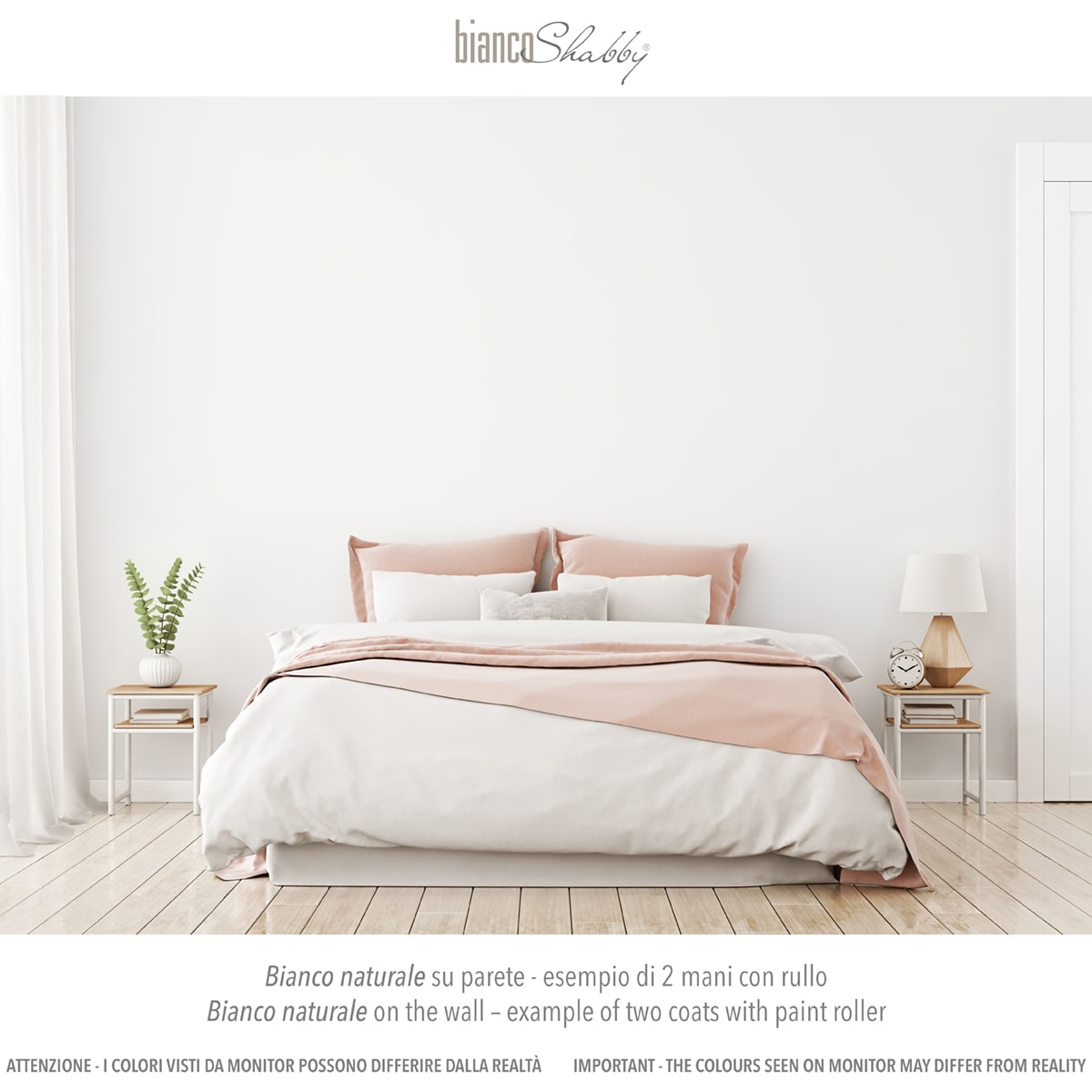 Parete con chalk paint bianco naturale Parete con chalk paint bianco naturale