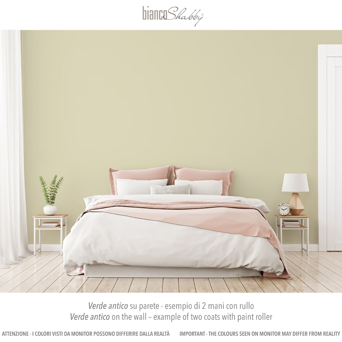 Parete Muro con chalk paint Verde Antico