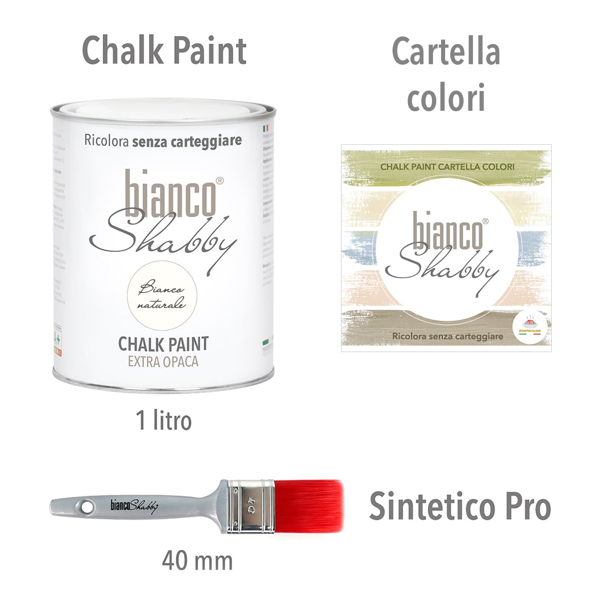 Bianco Naturale Cartella Colori Pennello Min
